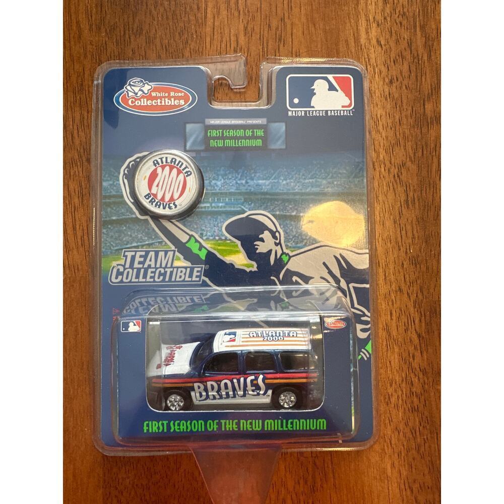 Atlanta Braves 2000 Die Cast SUV w/ Coin White Rose Collectibles MLB